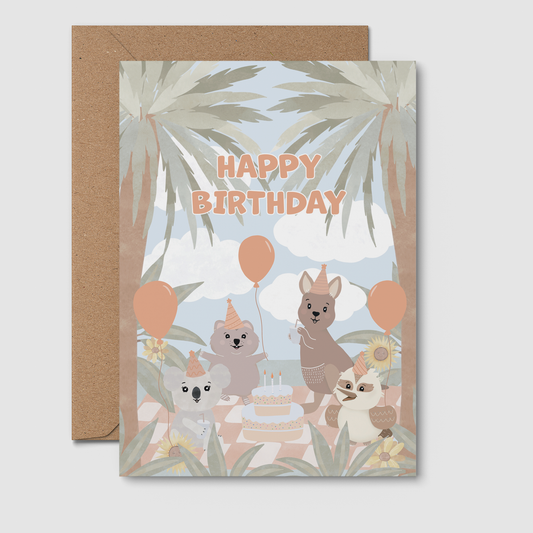Birthday picnic | Australian themed Birthday Card