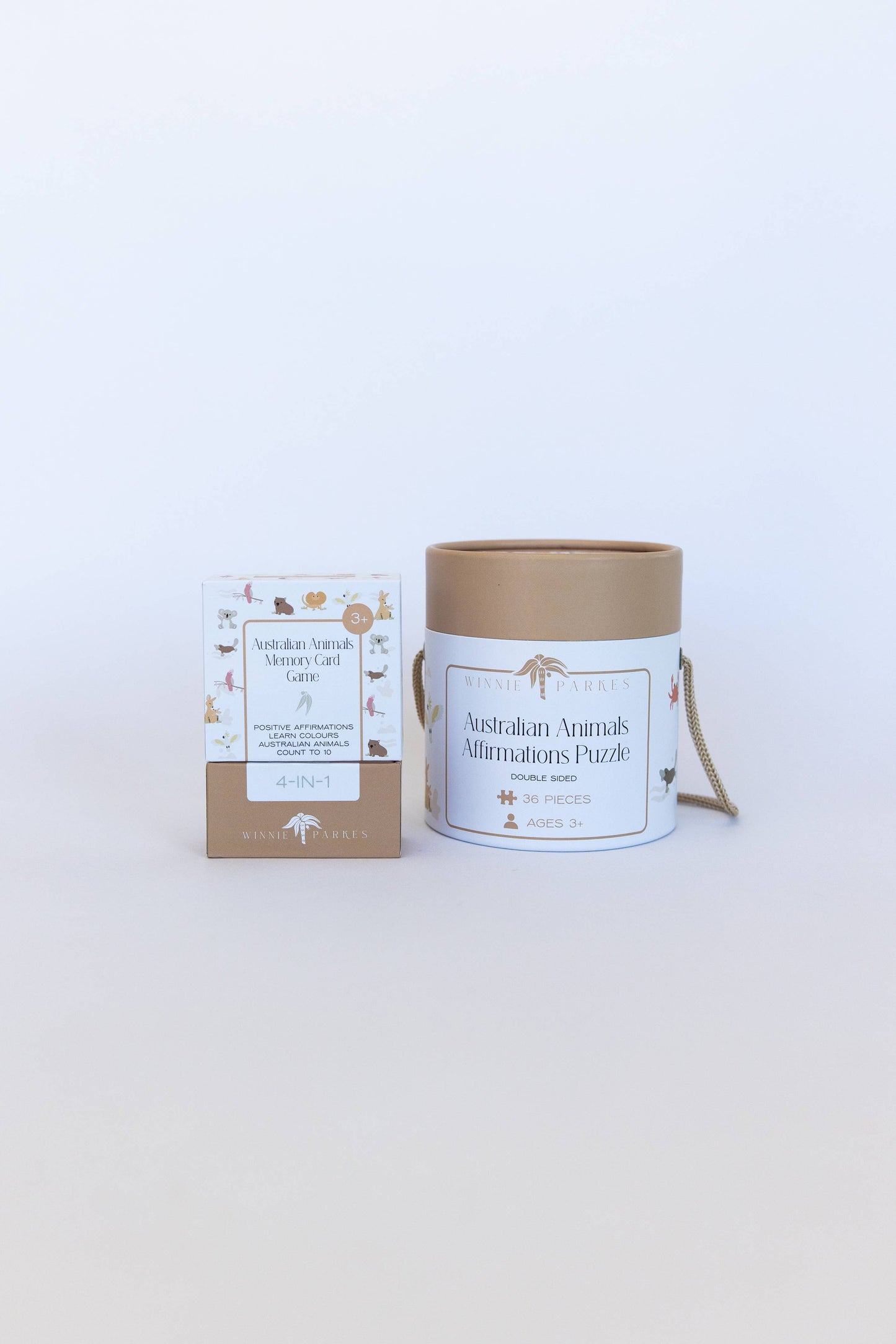 DAMAGED packaging Australian Animals Affirmations Puzzle - Double Sided