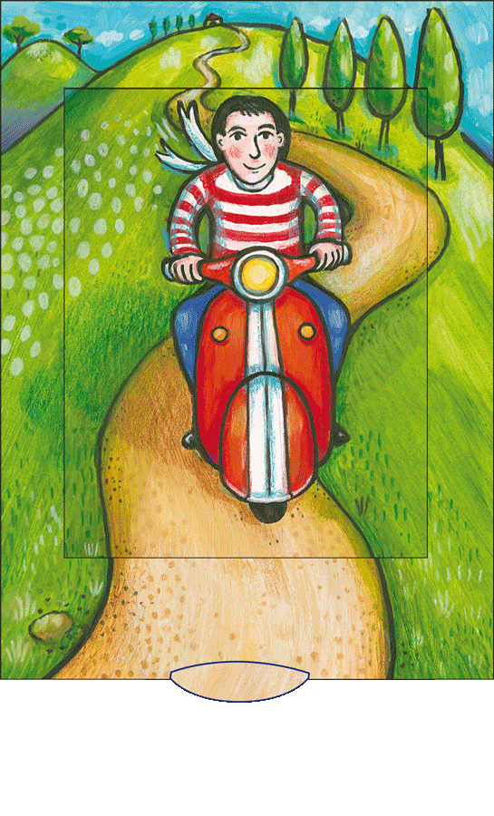 Greeting Card - Vespa Scooter Love