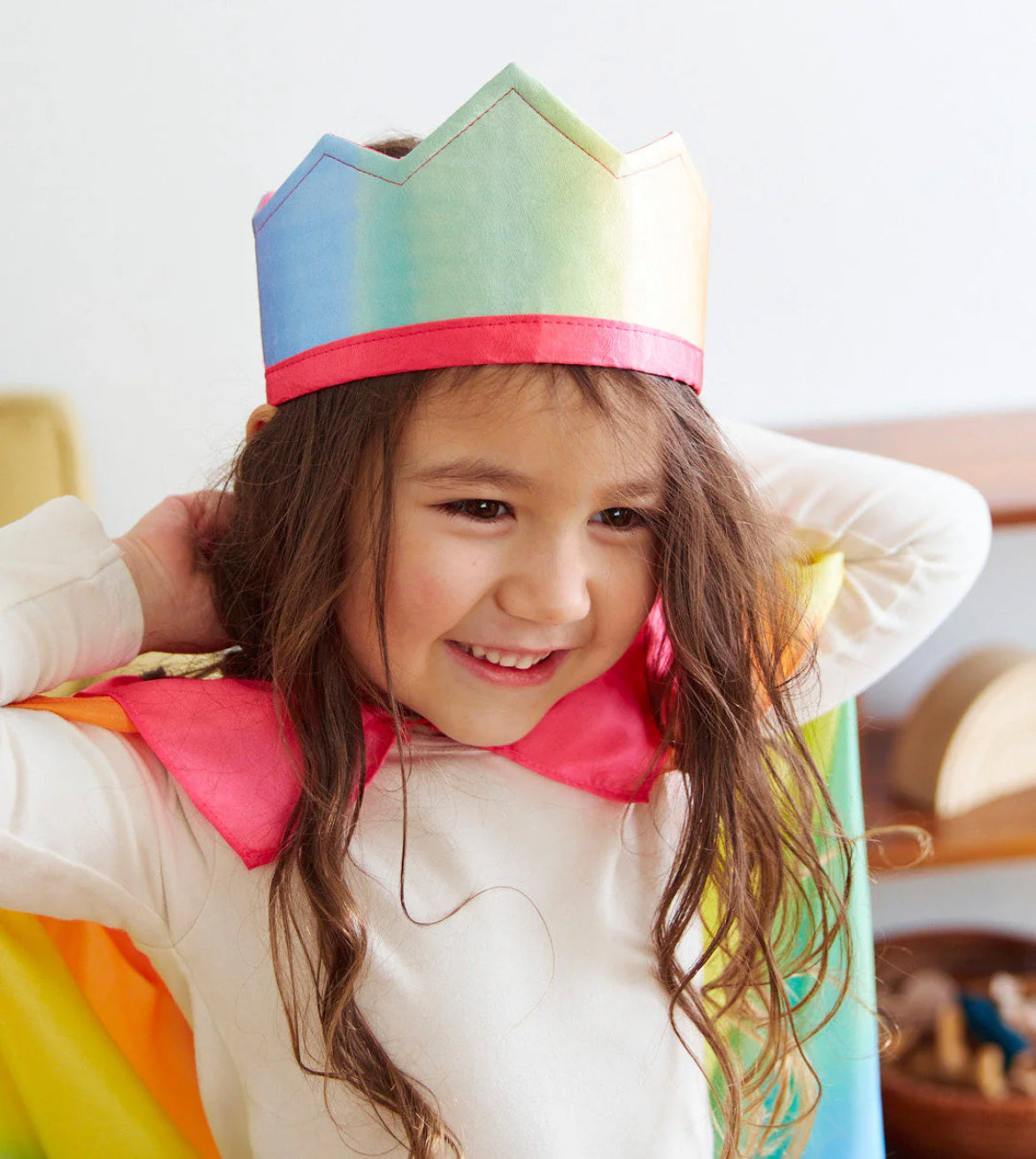 Sarah's Silks Reversible Crown (Rainbow/Rose)