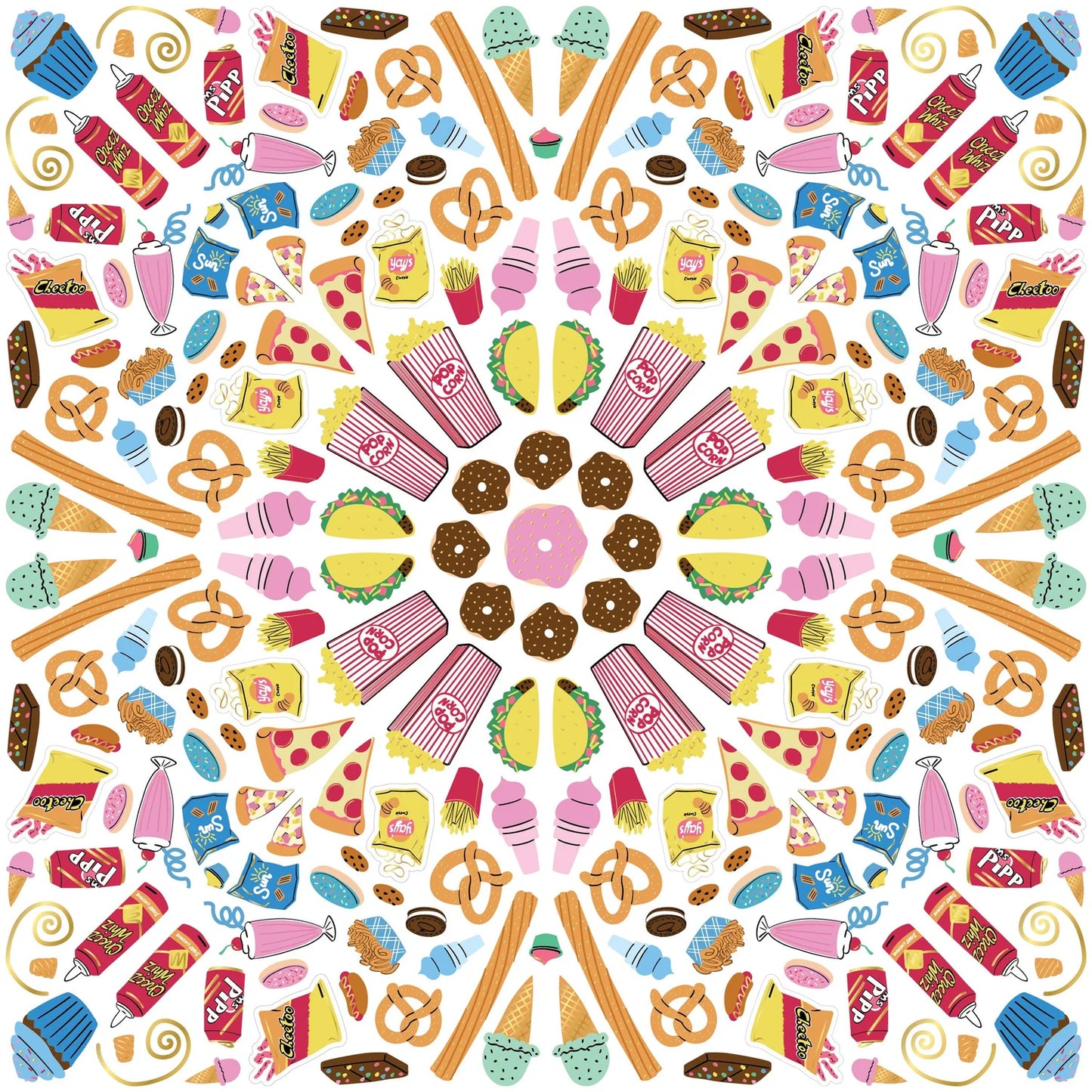 Jammin' Junk Food Sticker Burst