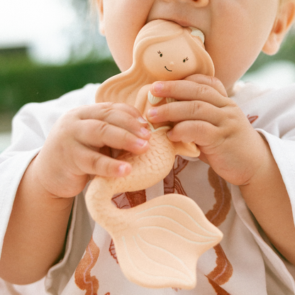 Damaged box Maeve the Mermaid Natural Rubber Teether (peach)